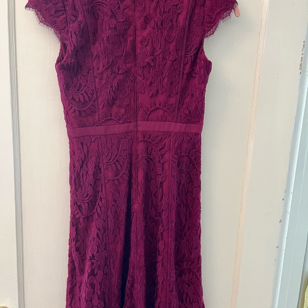 Elegant Lace Dress in Rich Burgundy